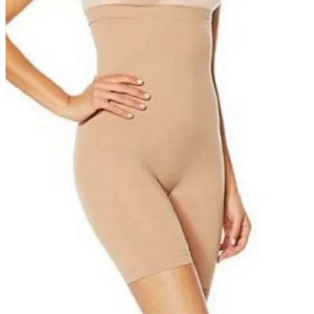 Yummie High Waist Mid Thigh Short Shaper ALMOND M/L
